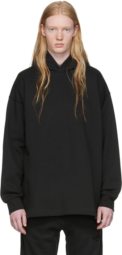Photo: Essentials Black Relaxed Hoodie