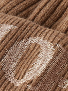 LOEWE - Logo-Embroidered Ribbed Wool Beanie