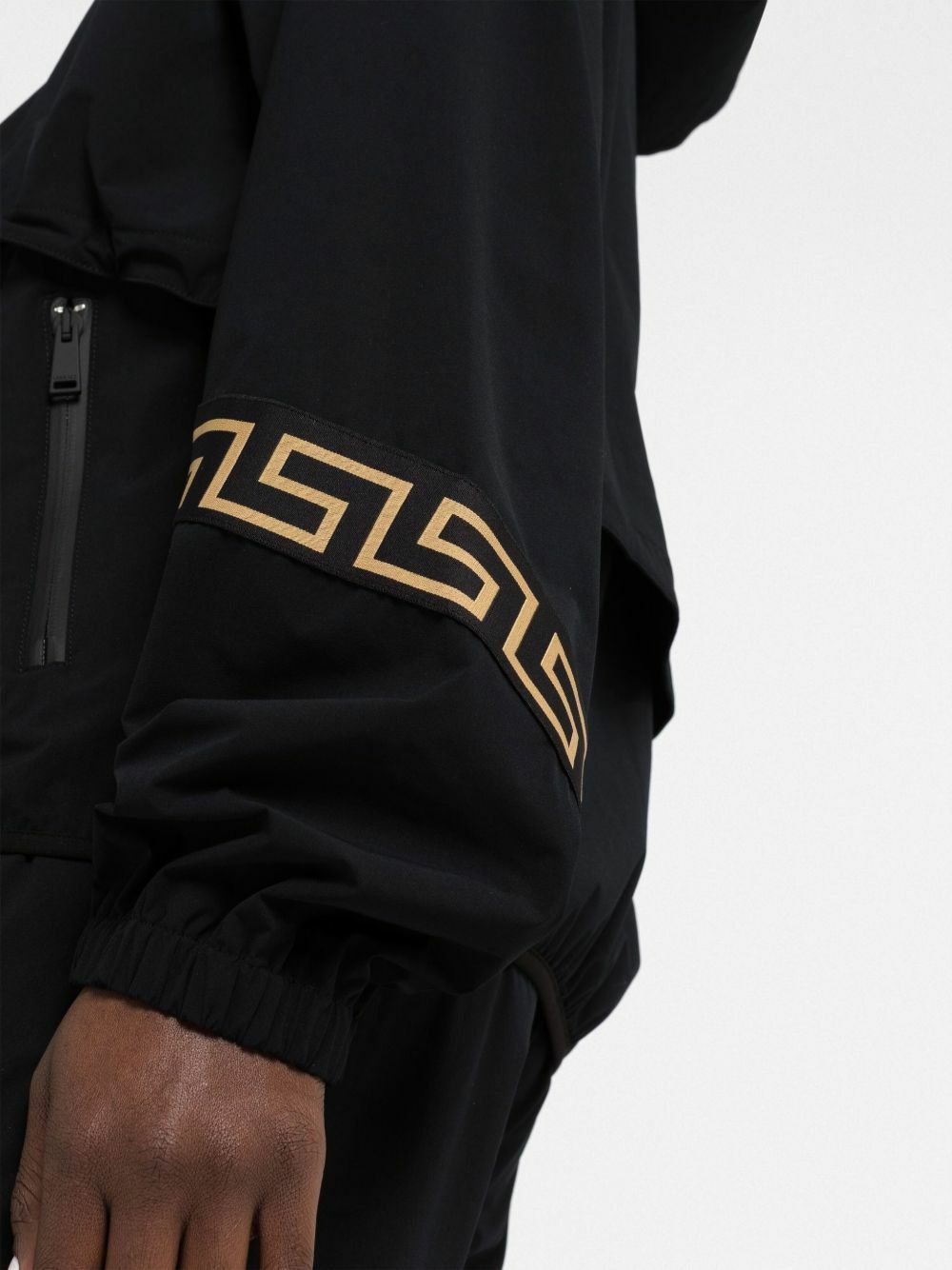 Versace Black Greca Print Track Jacket