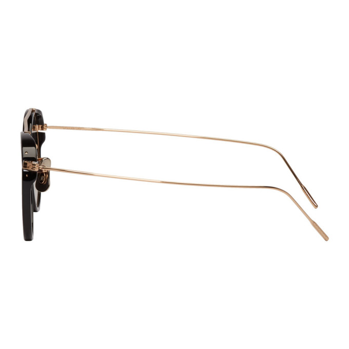 Eyevan 7285 Black and Gold Model 762 Sunglasses Eyevan 7285