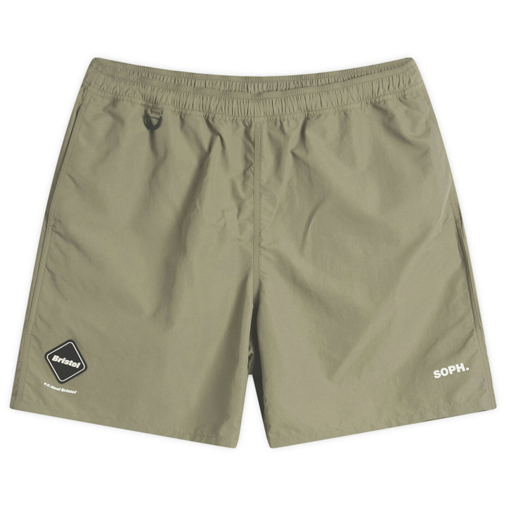 Photo: F.C. Real Bristol Men's Supplex Nylon Easy Shorts in Khaki