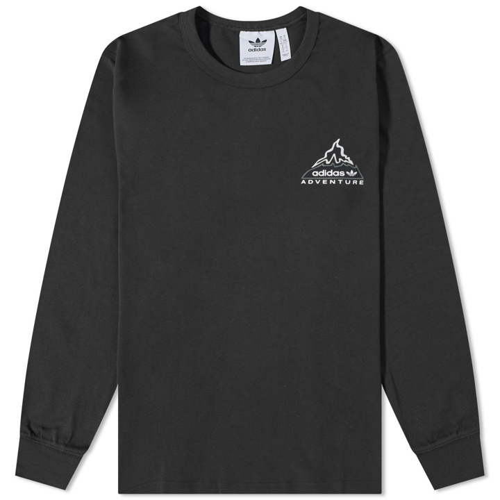 Photo: Adidas Men's Long Sleeve Adventure Volcano T-Shirt in Black