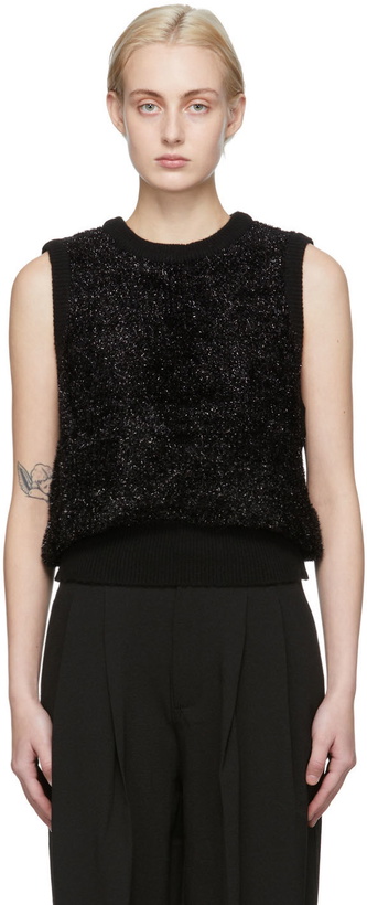 Photo: GANNI Black Knit Sparkle Vest