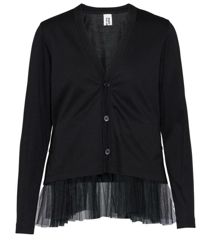 Photo: Noir Kei Ninomiya Tulle-trimmed cotton cardigan
