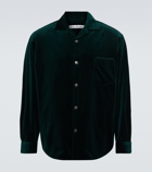 Acne Studios - Embroidered velvet cotton overshirt