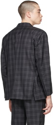 Liberal Youth Ministry Black & Grey Wool Grunge Blazer