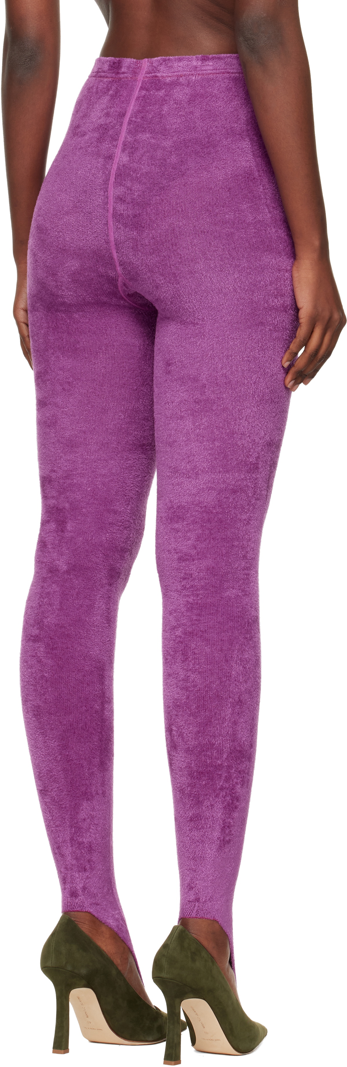 Julie Kegels Purple Thong Leggings