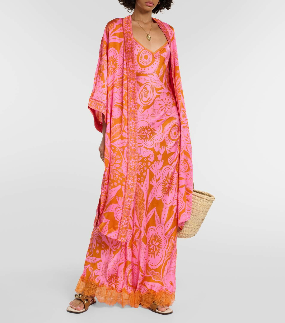 Poupette St Barth Erica floral kaftan Poupette St Barth