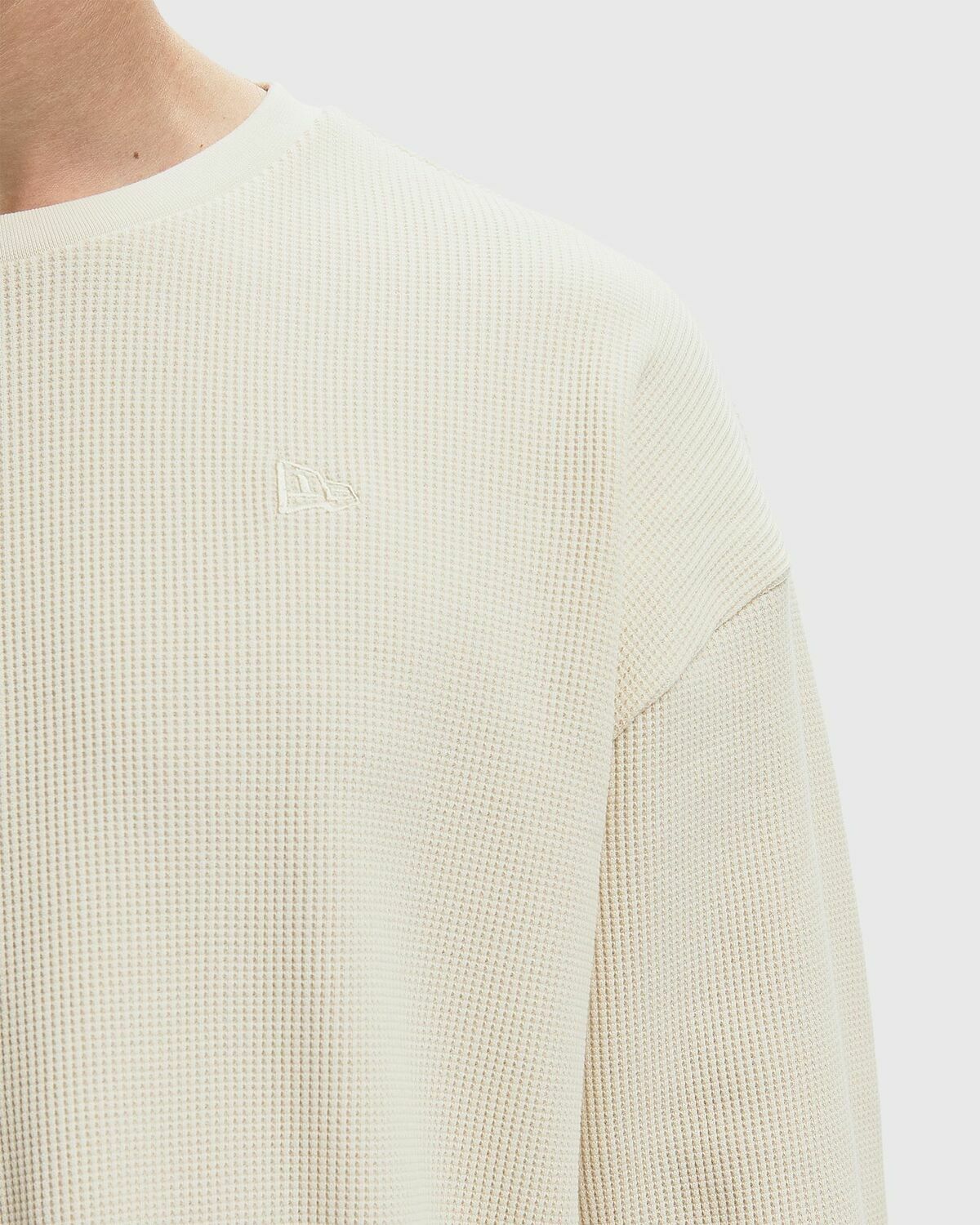 New Era NE LS WAFFLE TEE NEWERA White Mens Longsleefe