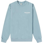 Sporty & Rich Men's Club Crew Sweat in Soft Blue/White