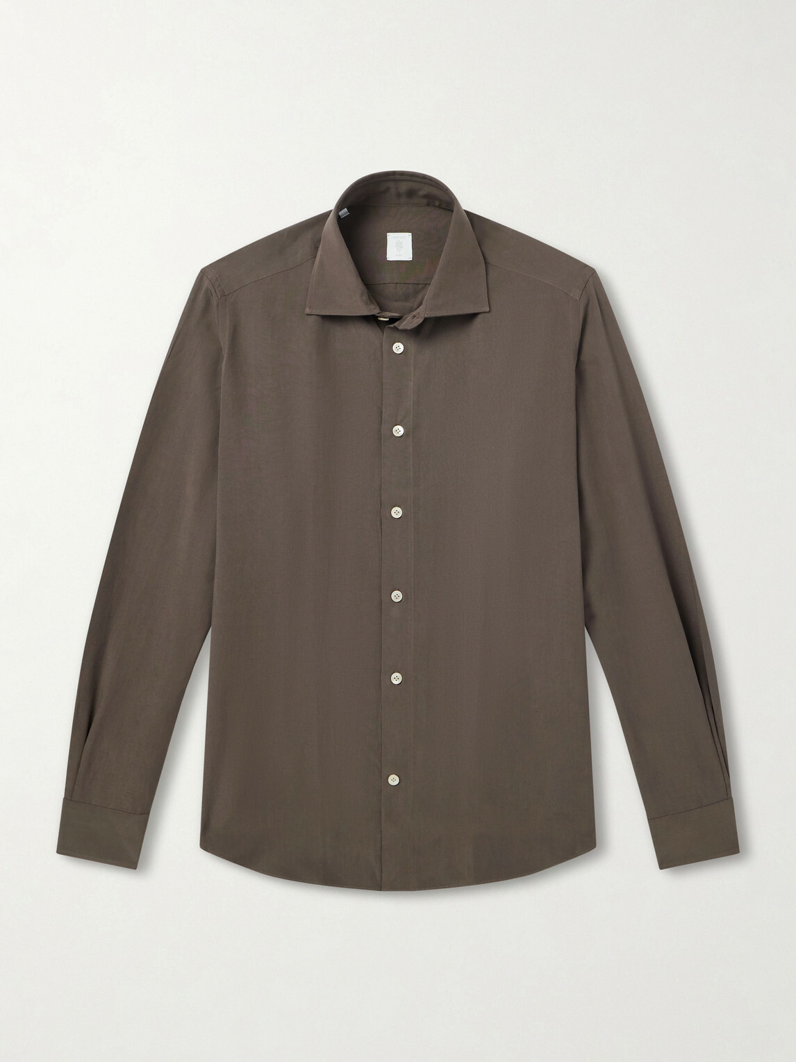 Eleventy - Lyocell, Linen and Cotton-Blend Shirt - Brown