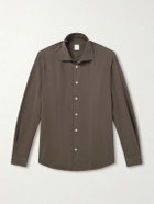 Eleventy - Lyocell, Linen and Cotton-Blend Shirt - Brown