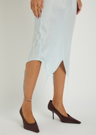 Bettter Logo Semi-sheer Twill Midi Dress Light Blue