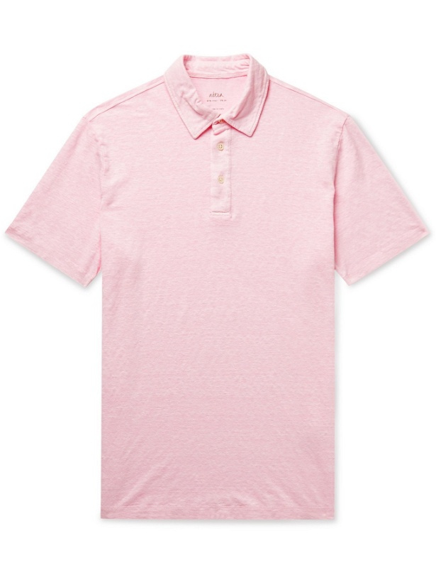 Photo: ALTEA - Slub Stretch-Linen Polo Shirt - Pink - S