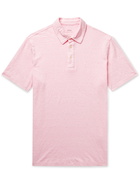 ALTEA - Slub Stretch-Linen Polo Shirt - Pink - S