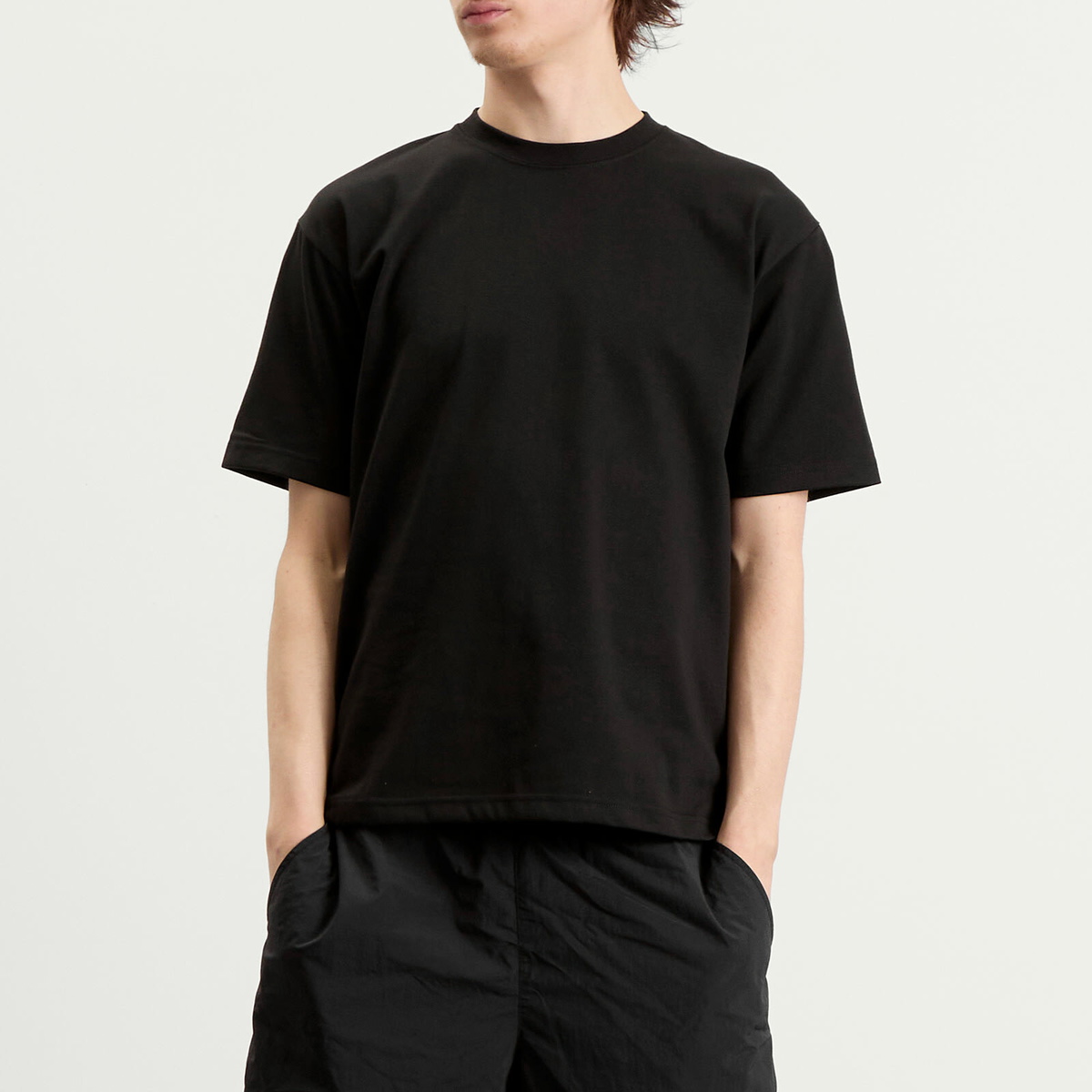 Snow Peak Men's Back Printed Logo T-Shirt in Black