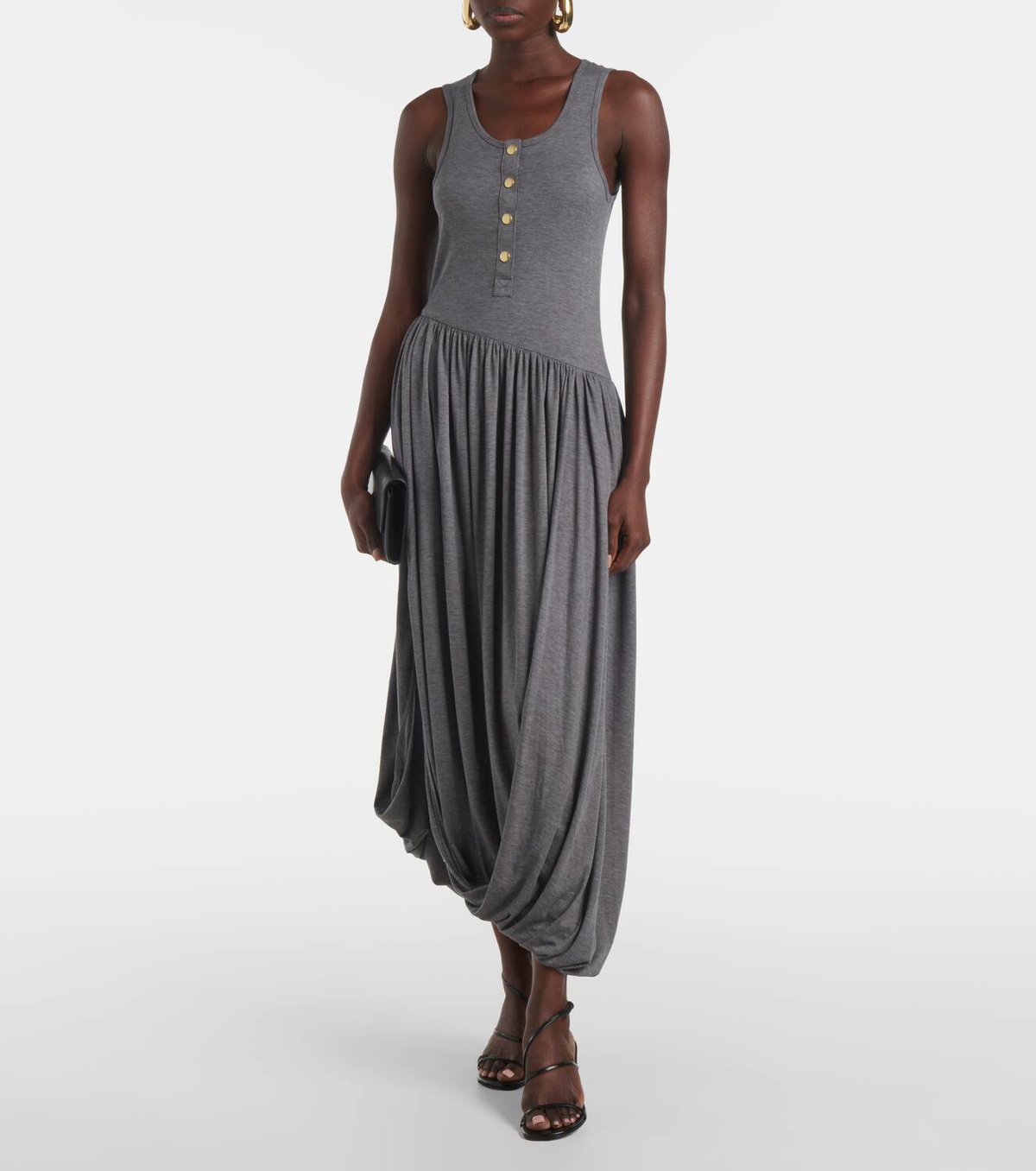 Xu Zhi Draped jersey midi dress