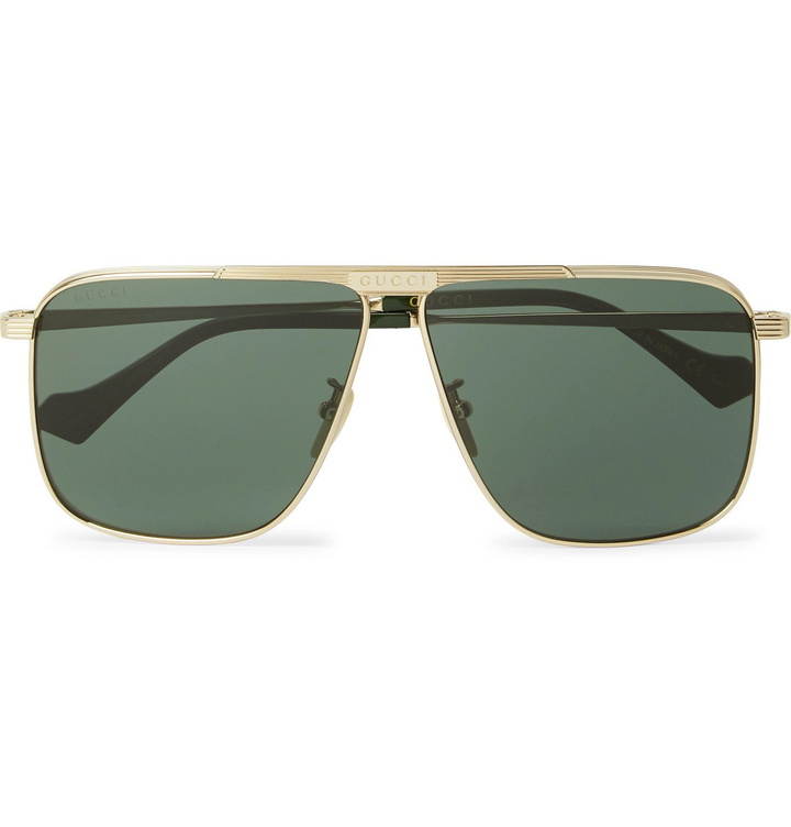 Photo: Gucci - D-Frame Gold-Tone Sunglasses - Gold