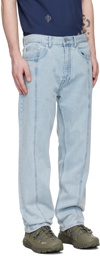 Izzue Blue Pinched Seam Jeans