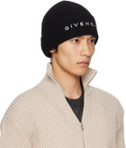 Givenchy Black 'Givenchy' 4G Embroidered Beanie
