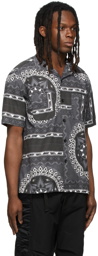 Sacai Black & Grey Bandana Print Shirt