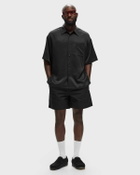 John Elliott Brushed Silk Button Up Black Shortsleeves