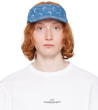 Marine Serre Blue Moon Laser Denim Visor Cap