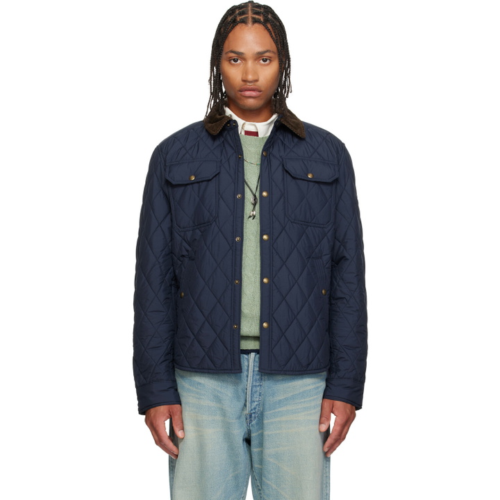 Photo: Polo Ralph Lauren Navy 'The Beaton' Quilted Jacket