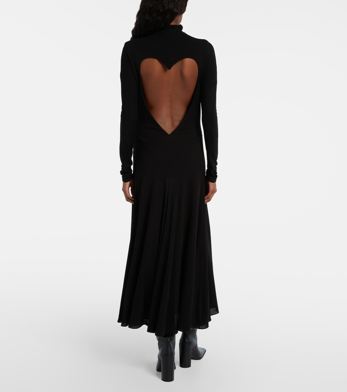 Alaïa Turtleneck jersey maxi dress ALAÏA
