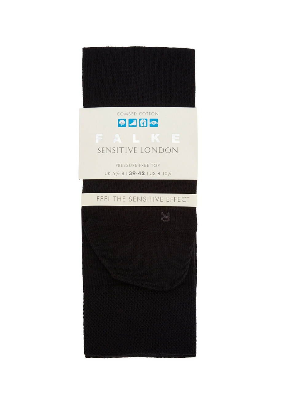 Falke Sensitive London Stretch Cotton Socks Black