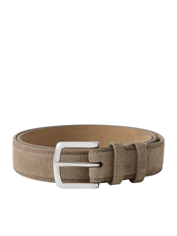 Photo: George Cleverley - 3cm Suede Belt - Brown
