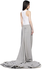 VETEMENTS Gray Red Carpet Train Sweatpants
