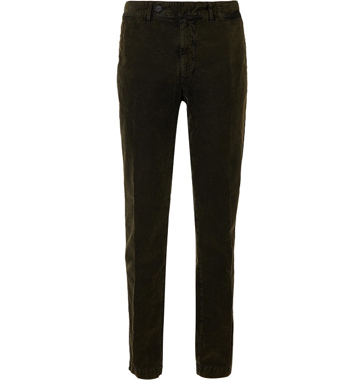 Photo: Massimo Alba - Tapered Cotton-Corduroy Suit Trousers - Green
