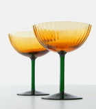 La DoubleJ Set of 2 champagne coupe glasses