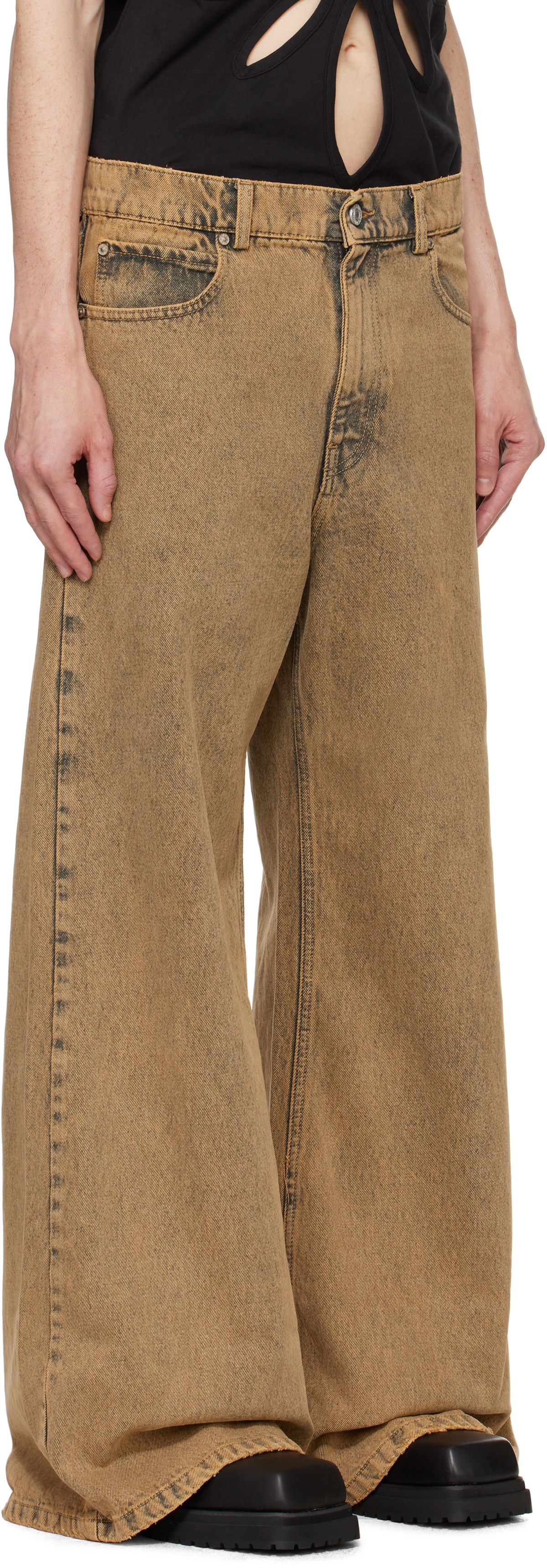 KUSIKOHC Brown Oversized Jeans