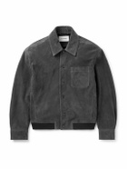 FRAME - Suede Bomber Jacket - Black