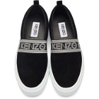 Kenzo Black Suede Kapri Slip-On Sneakers