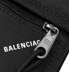 Balenciaga - Logo-Print Canvas Pouch - Black