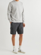 James Perse - Garment-Dyed Cotton-Blend Poplin Cargo Shorts - Gray