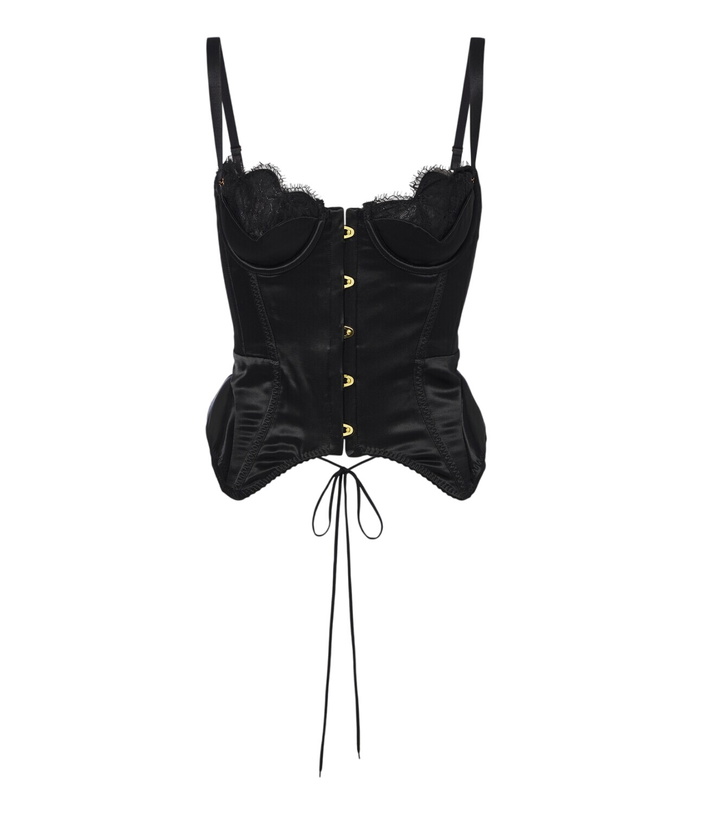 Photo: Maria Lucia Hohan Samya lace-trimmed satin bustier top