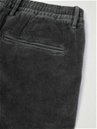 Incotex - Straight-Leg Cotton-Blend Corduory Trousers - Gray