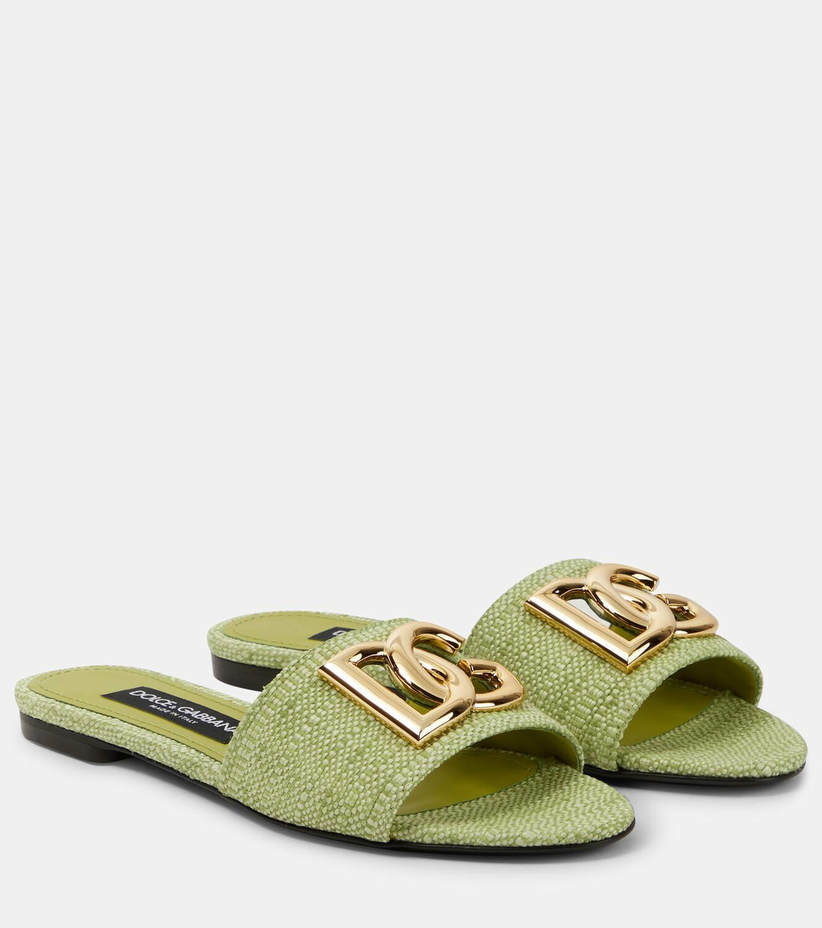 【関税&送料込】Dolce & Gabbana Raffia Slide Sandals Raffia sliders in Beige for Women | Dolce&Gabbana® US