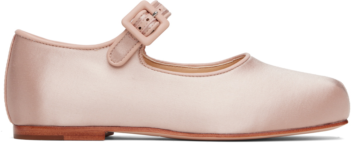 Sandy Liang Pink Mary Jane Pointe Ballerina Flats
