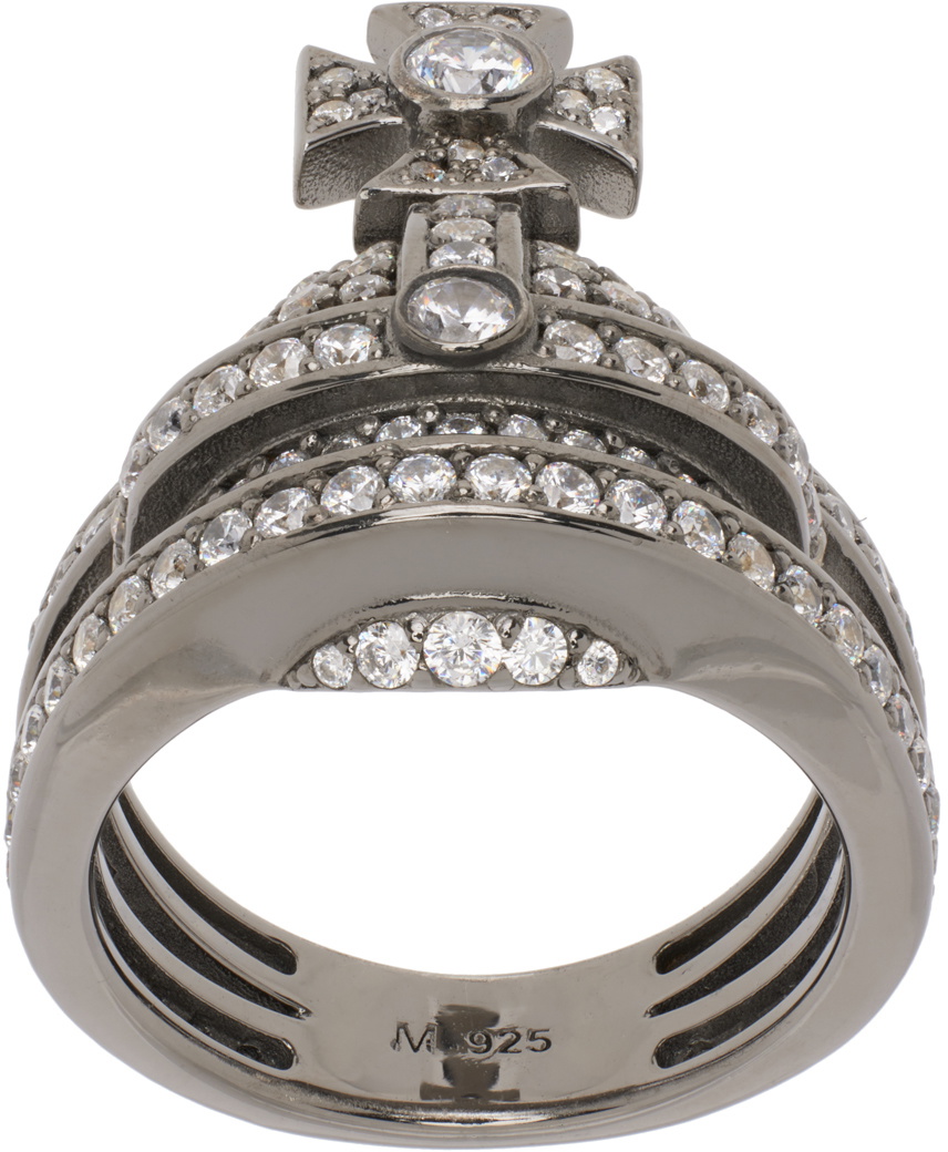 Vivienne Westwood Gunmetal Orb Ring