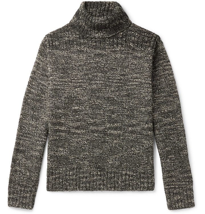 Photo: RRL - Cotton, Wool and Linen-Blend Rollneck Sweater - Gray