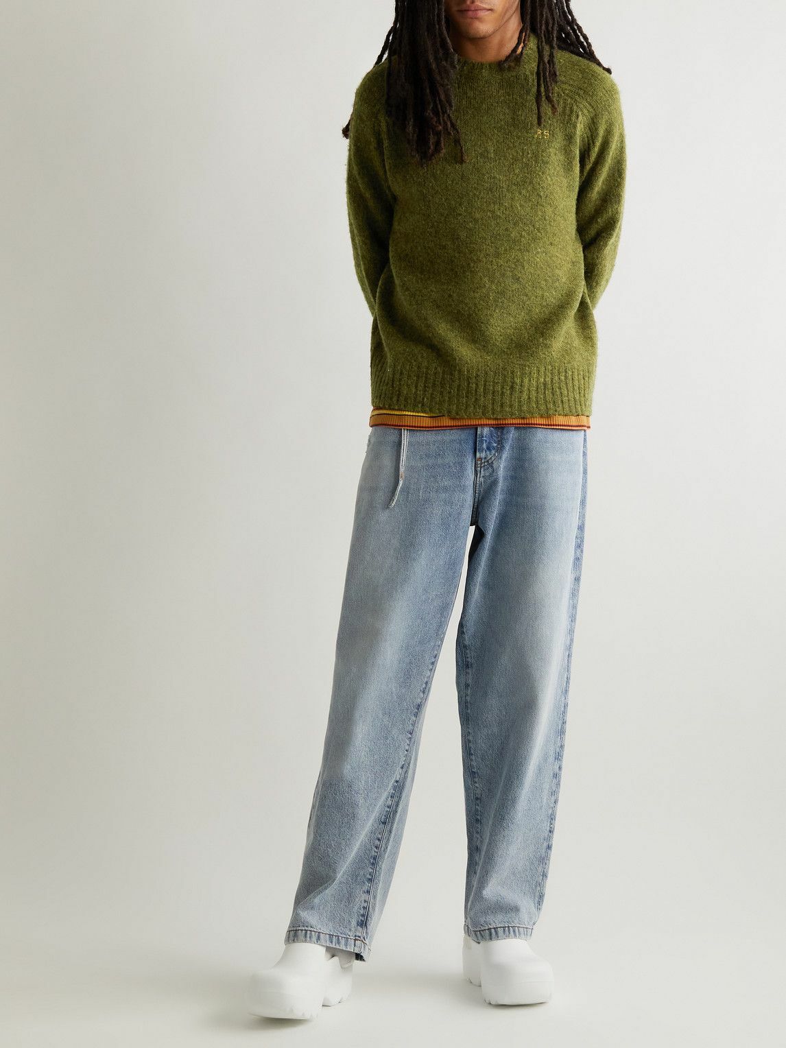 Acne Studios - Kowhai Logo-Embroidered Wool Sweater - Green