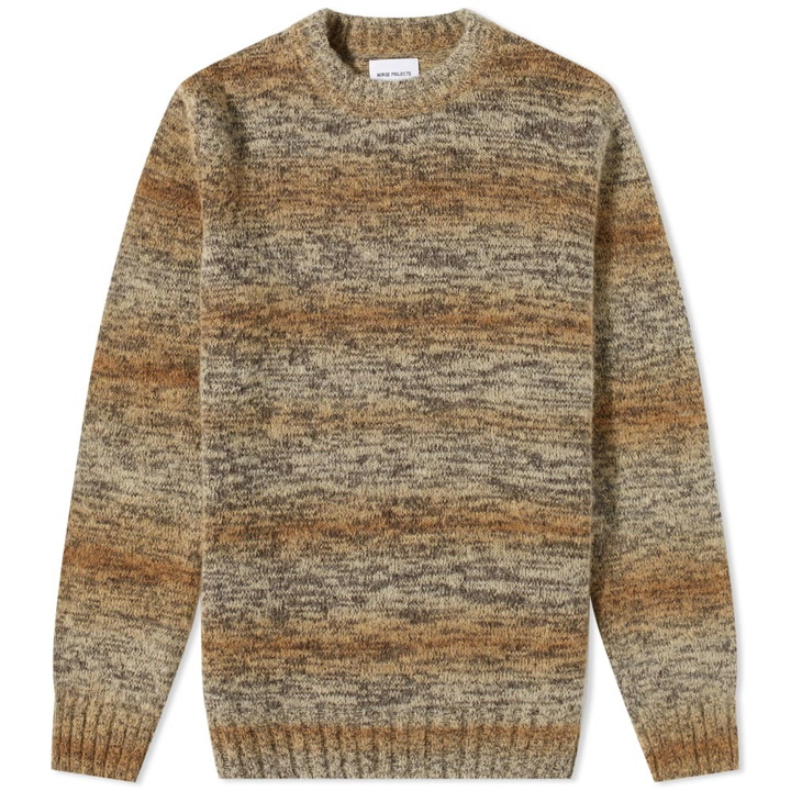 Photo: Norse Projects Men's Sigfred Space Dye Knit in Heathland Brown