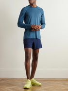 Lululemon - Pace Breaker Straight-Leg Mesh-Trimmed Stretch Recycled-Shell Shorts - Blue