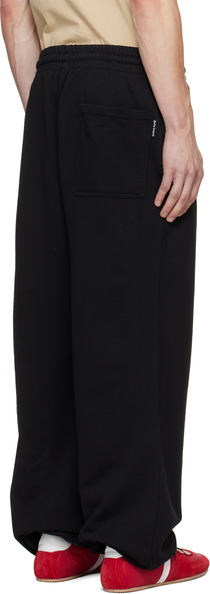 Palm Angels Black Waist Logo Sweatpants