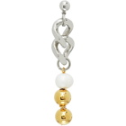 IN GOLD WE TRUST PARIS Silver and Gold Cuban Single Link Earring